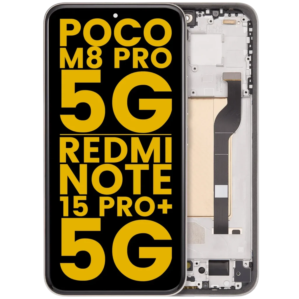 OLED Assembly With Frame For Xiaomi Poco M8 Pro 5G / Redmi Note 15 Pro+ 5G (Refurbished) (Mocha Brown)