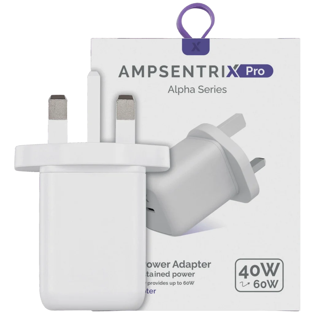AmpSentrix 40W USB-C Wall Adapter (220V / UK Plug)