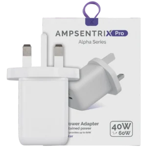 AmpSentrix 40W USB-C Wall Adapter (220V / UK Plug)