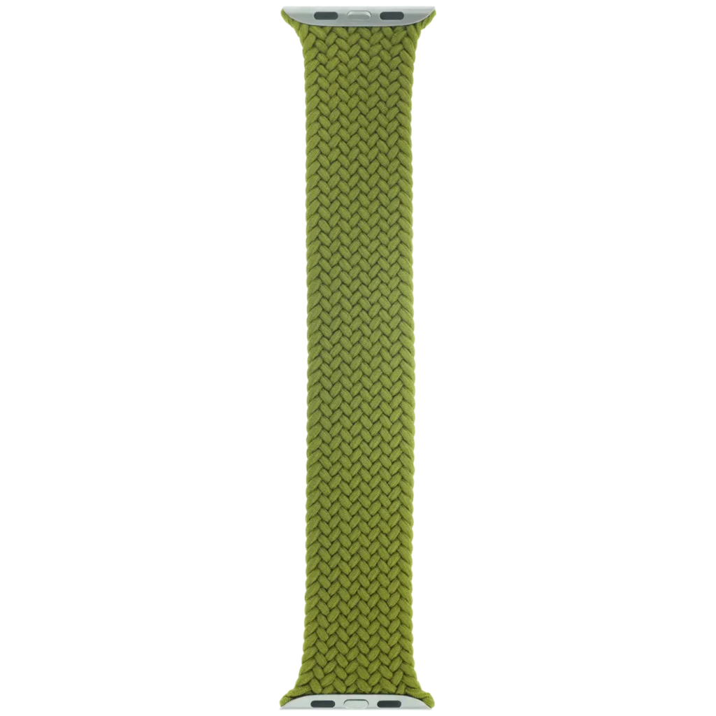 Apple Braided Solo Loop Band for Apple Watch 44MM / 45MM / 46MM / 49MM (Size 7, Medium) (OEM Brand New, Retail Packaging) (Chartreuse)