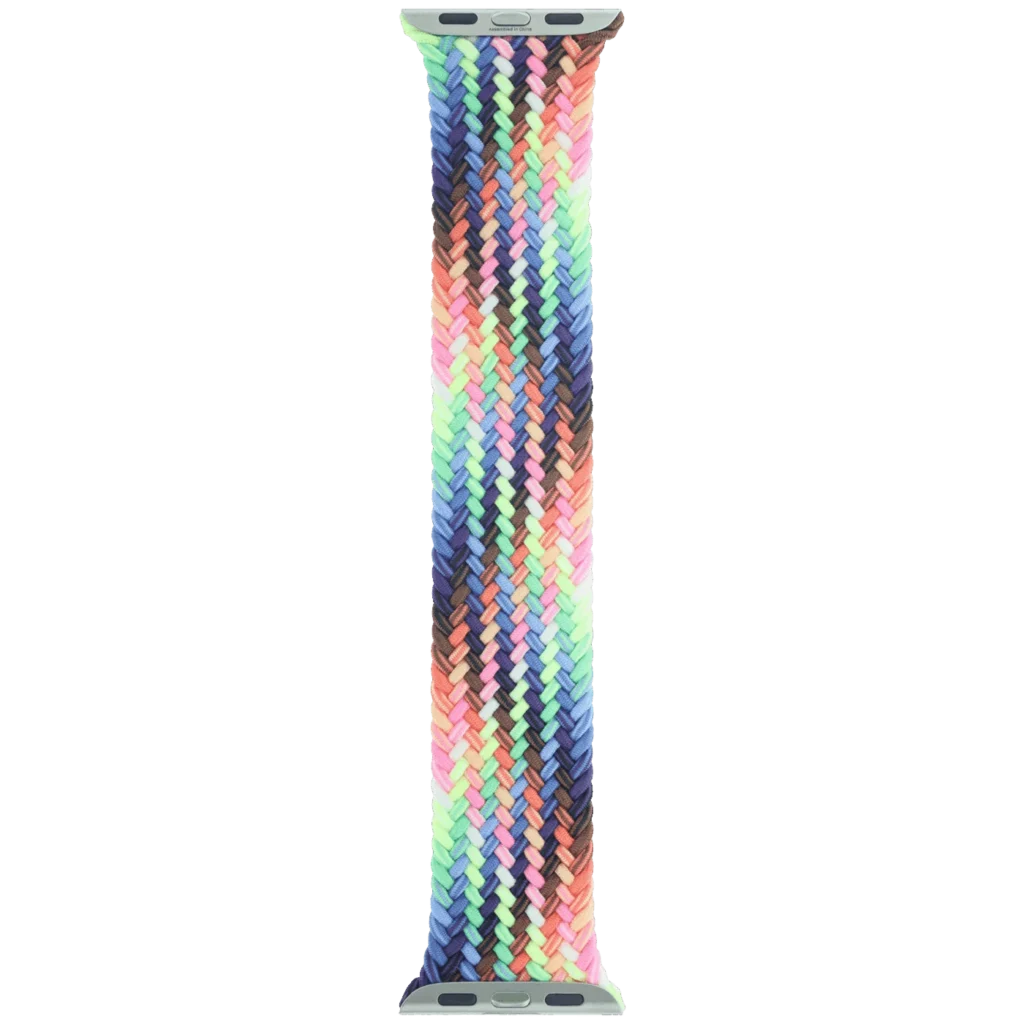 Apple Braided Solo Loop Band for Apple Watch 38MM / 40MM / 41MM / 42MM (Size 4, Small) (OEM Brand New, Retail Packaging) (Pride Edition)