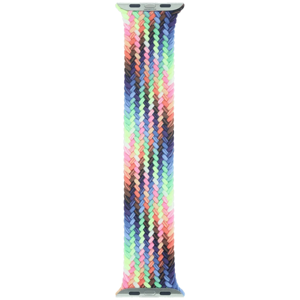 Apple Braided Solo Loop Band for Apple Watch 44MM / 45MM / 46MM / 49MM (Size 5, Medium) (OEM Brand New, Retail Packaging) (Pride Edition)