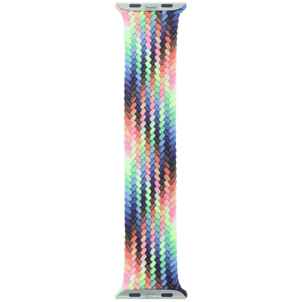 Apple Braided Solo Loop Band for Apple Watch 44MM / 45MM / 46MM / 49MM (Size 4, Small) (OEM Brand New, Retail Packaging) (Pride Edition)