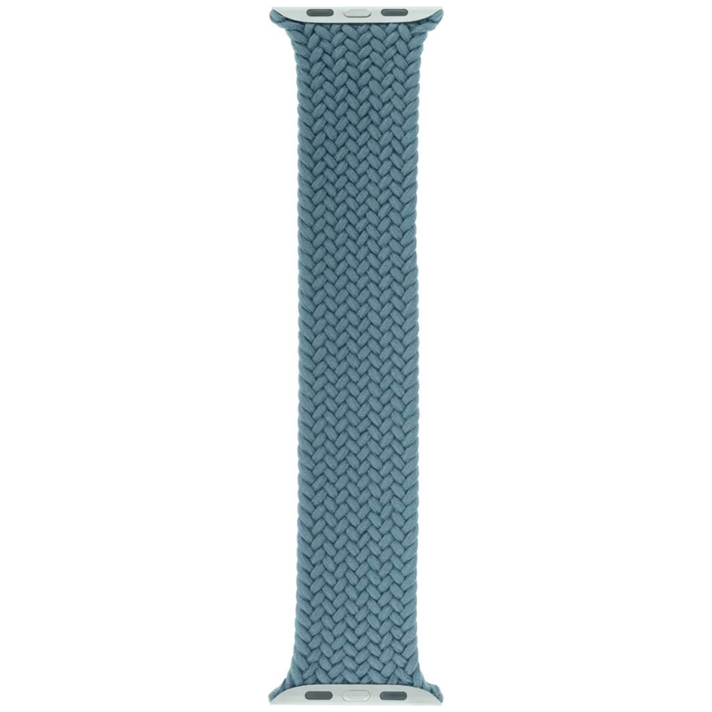 Apple Braided Solo Loop Band for Apple Watch 44MM / 45MM / 46MM / 49MM (Size 4, Small) (OEM Brand New, Retail Packaging) (Lake Green)