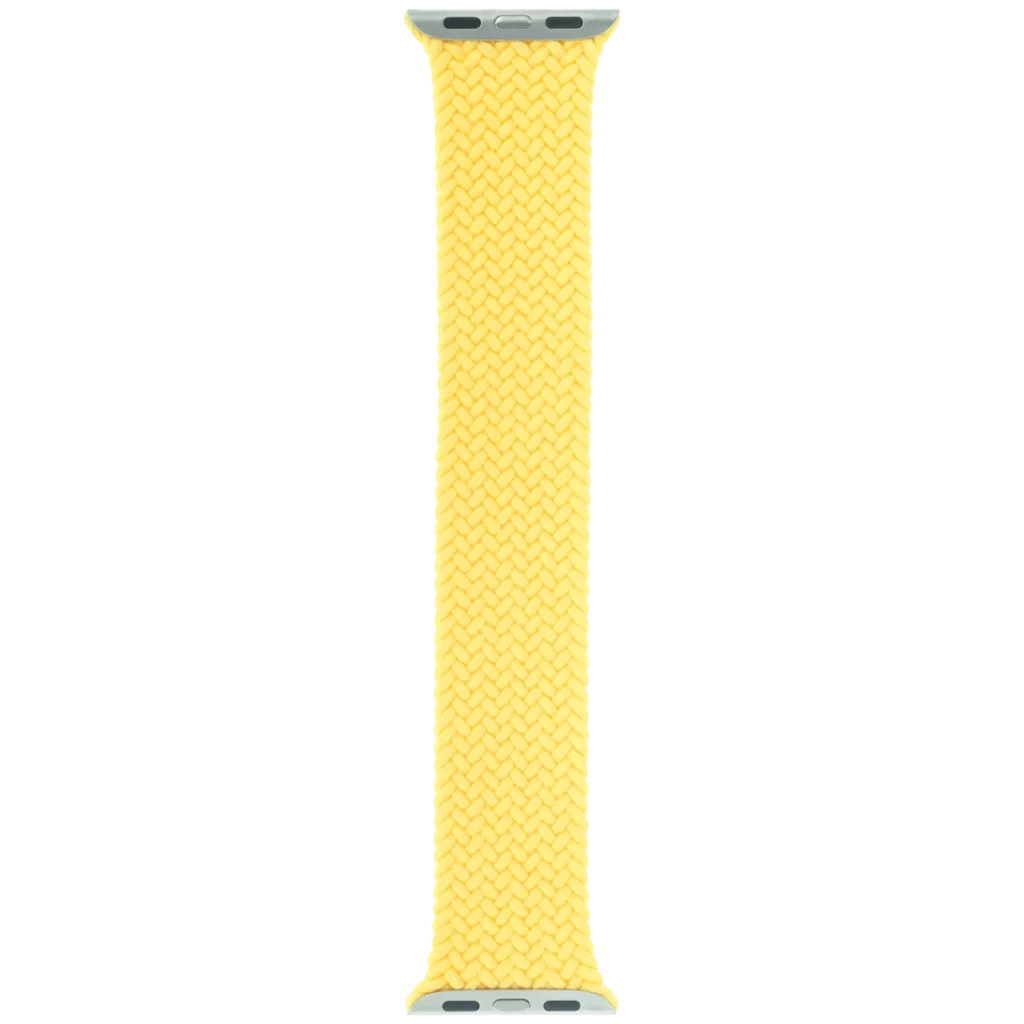Apple Braided Solo Loop Band for Apple Watch 38MM / 40MM / 41MM / 42MM (Size 6, Medium) (OEM Brand New, Retail Packaging) (Sunshine)