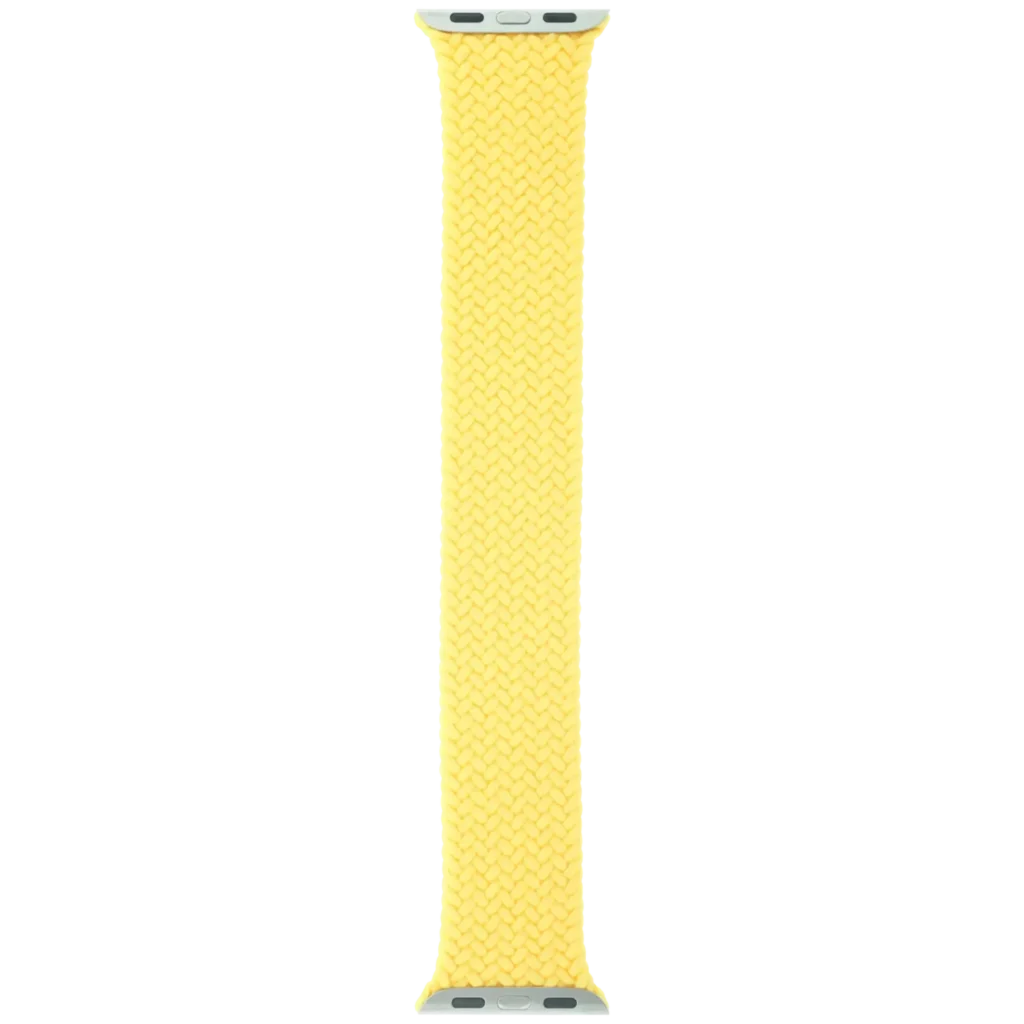 Apple Braided Solo Loop Band for Apple Watch 38MM / 40MM / 41MM / 42MM (Size 9, Large) (OEM Brand New, Retail Packaging) (Sunshine)