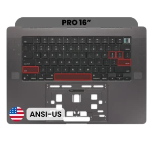 Top Case with Keyboard (ANSI US) For MacBook Pro 16" A2991 (2023) (Space Black)